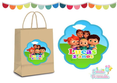 Adesivo para Sacola Kraft Cocomelon