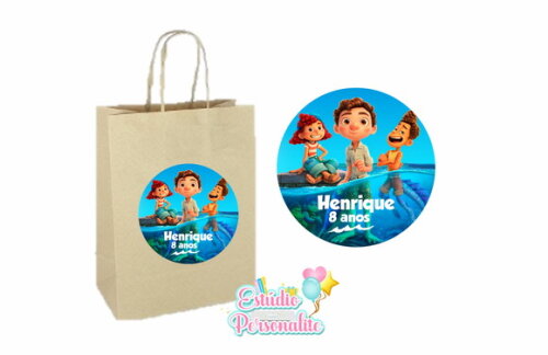 Adesivo para Sacola Kraft Luca Disney