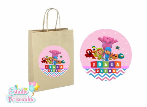 Adesivo para Sacola Kraft Pocoyo