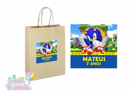 Adesivo para Sacola Kraft Sonic