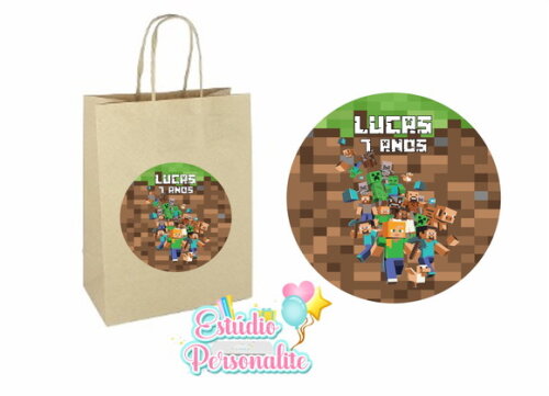 Adesivo para Sacola Minecraft