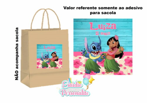Adesivo para Sacola Lilo e Stitch