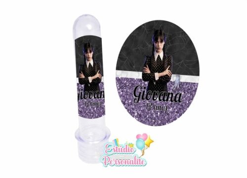 Adesivo para Tubete Wandinha Addams