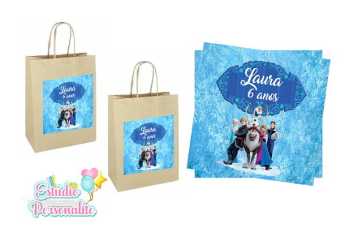 Adesivo Sacola Kraft Frozen