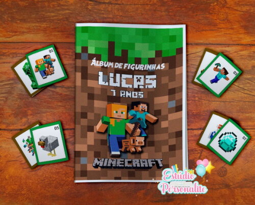 Álbum de Figurinhas Minecraft