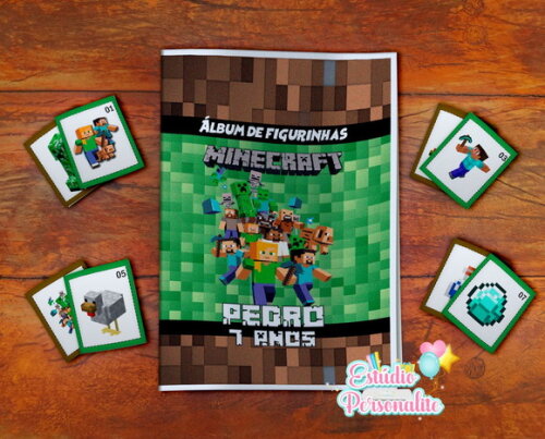 Álbum de Figurinhas Minecraft