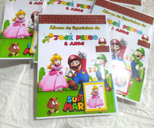 Álbum de Figurinhas Super Mario