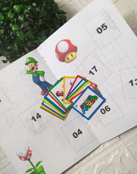 Álbum de Figurinhas Super Mario