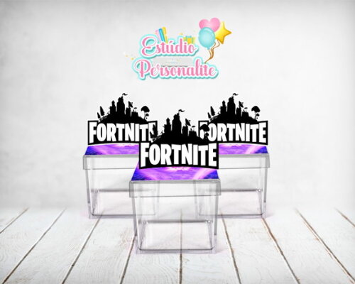 Aplique 3D para Caixinha acrílica Fortnite