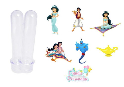 Aplique para Tubete Aladdin e Jasmine