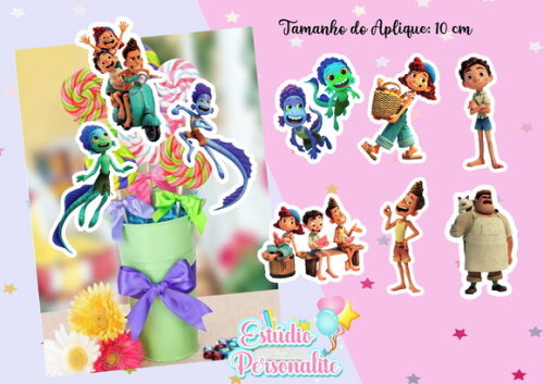 Aplique para Centro de Mesa Luca Disney