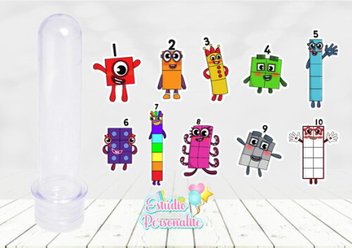 Aplique para Tubete Numberblocks