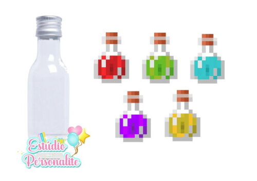 Aplique Poções para Garrafinha Minecraft