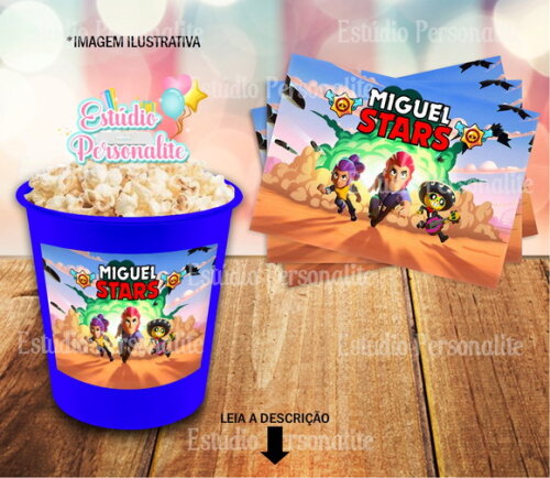 Balde De Pipoca 1litro Brawl Stars