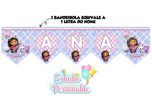 Bandeirola A Casa Mágica Da Gabby