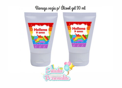 Bisnaga vazia p/ Álcool Gel Fidget Toys Pop It