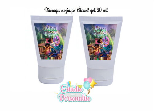 Bisnaga vazia p/ Álcool Gel Encanto Disney