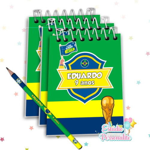 Bloquinho com Lápis Copa do Mundo