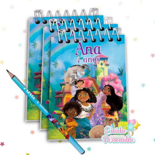 Bloquinho com Lápis Encanto Disney