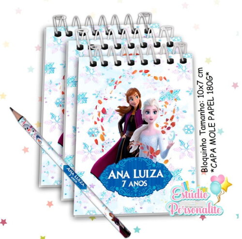 Bloquinho com Lápis Frozen