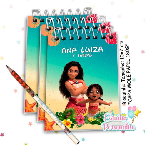 Bloquinho com Lápis Moana 2