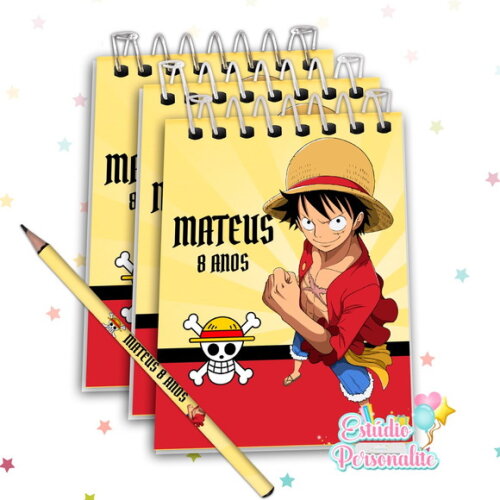 Bloquinho com Lápis One Piece