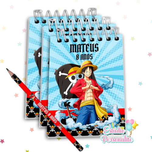 Bloquinho com Lápis One Piece