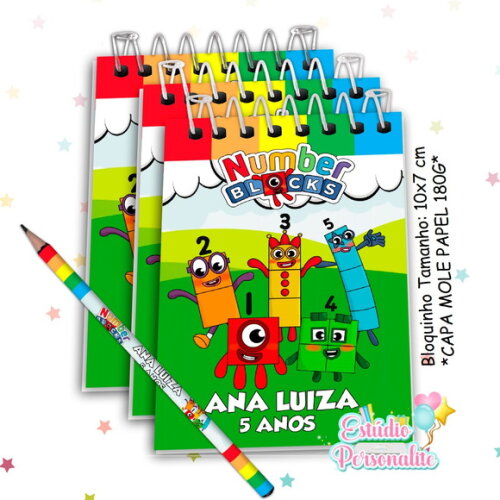 Bloquinho com Lápis Numberblocks