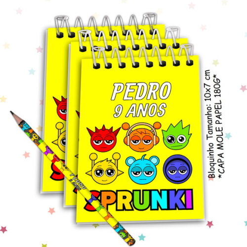 Bloquinho com Lápis Sprunki