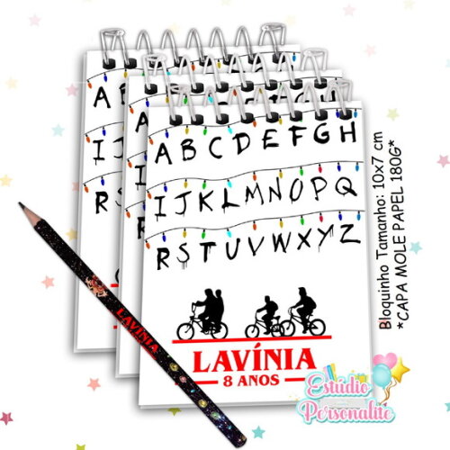 Bloquinho com Lápis Stranger Things