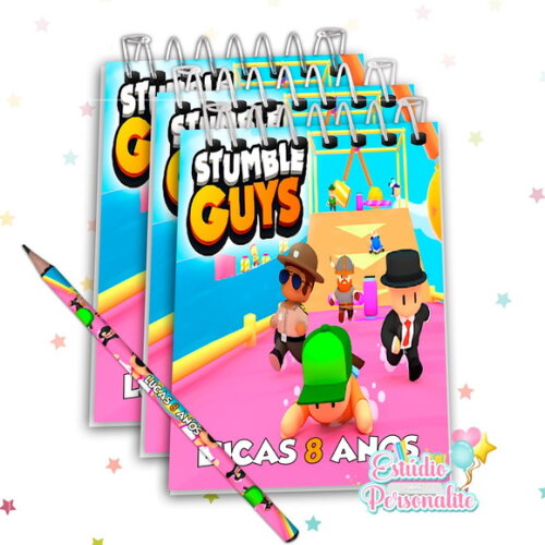 Bloquinho com Lápis Stumble Guys