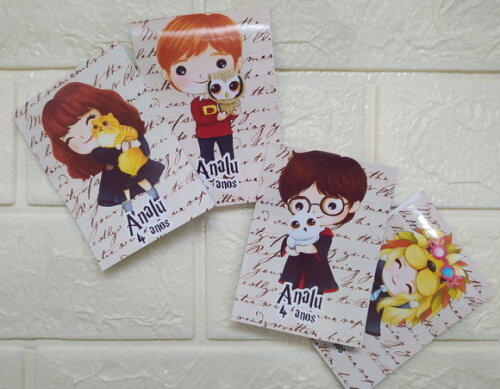 Bloquinho e Mini Lápis Harry Potter