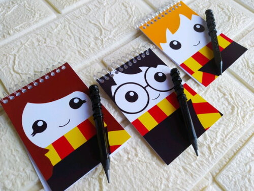 Bloquinho e Mini Lápis Harry Potter