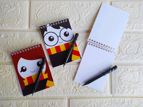 Bloquinho e Mini Lápis Harry Potter
