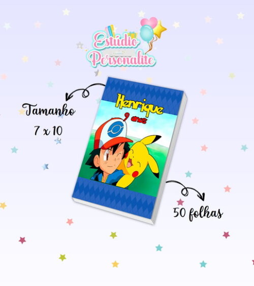 Bloquinho Pokemon