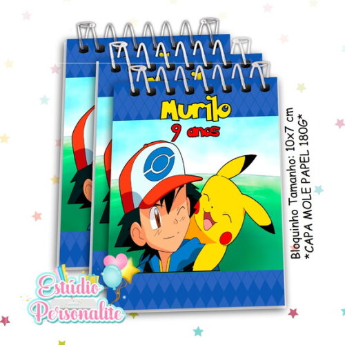 Bloquinho Pokémon.