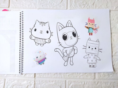 Caderno de Desenho + Tag a Casa Mágica da Gabby