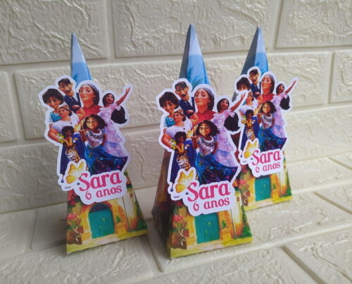 Caixa Cone com Scrap Encanto Disney