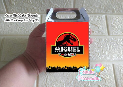 Caixa Maletinha Prata Jurassic Park