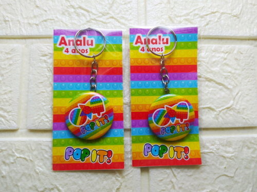 Chaveiro + Embalagem Fidget Toys Pop It