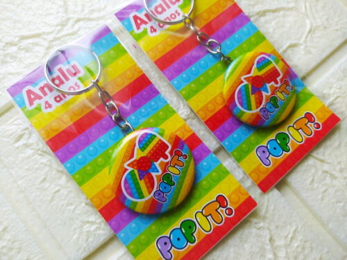 Chaveiro + Embalagem Fidget Toys Pop It