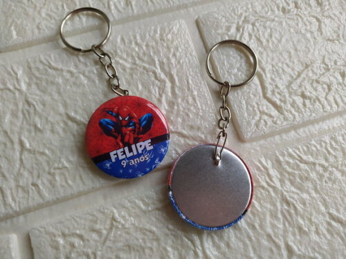 Chaveiro + Embalagem Homem Aranha