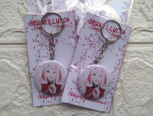 Chaveiro + Embalagem Sakura