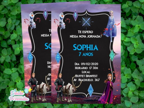 Convite Digital Frozen 2