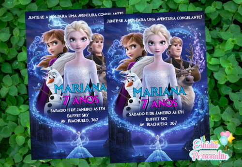 Convite Digital Frozen 2