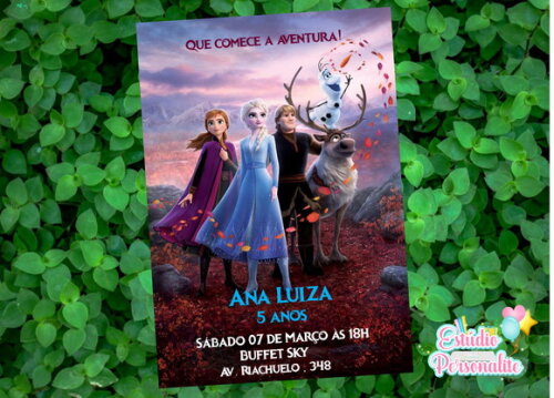 Convite Digital Frozen 2