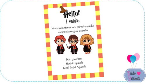 Convite Digital Harry Potter