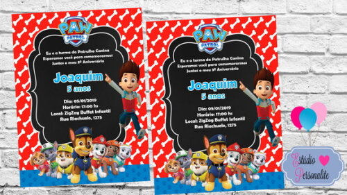 Convite Digital Patrulha Canina