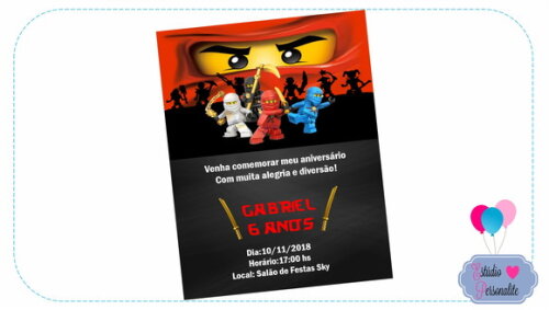 Convite Digital Ninjago