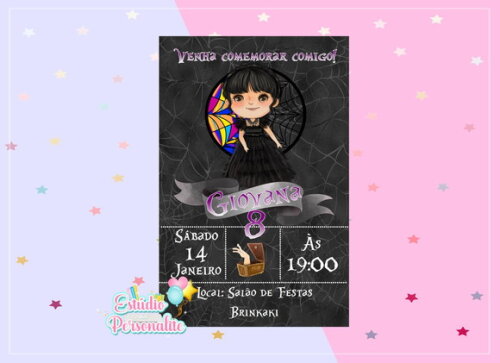 Convite Digital Wandinha Addams